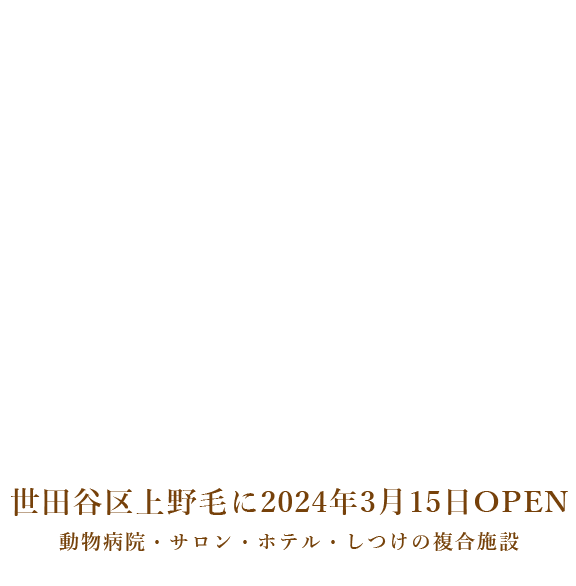 動物病院・サロン・ホテル・しつけの複合施設